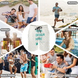 MyArtsyGift - Personalized Mens Swim Trunks Custom Quick Dry Board Shorts Mens Bathing Suit Beach Swimwear Mesh Lining with Pocket