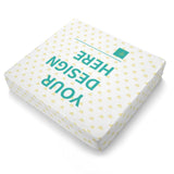 Custom outdoor furniture cover with heart pattern and 'YOUR DESIGN HERE' design, waterproof Oxford cloth.