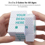 Personalized Photo Puzzle Cube with YOUR DESIGN HERE text, customizable 3D cube gift