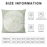 Soft plush throw pillow cover with tree ring design, breathable and comfortable, Size Information