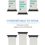 Customizable Apple Watch band with YOUR DESIGN HERE text, comfortable silicone strap, MyArtsyGift.