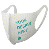 Customizable kids face mask with heart pattern, reusable, for sports, and outdoor use.