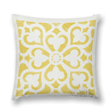 Yellow floral pattern plush pillow cover for sofa, couch, or living room - MyArtsyGift