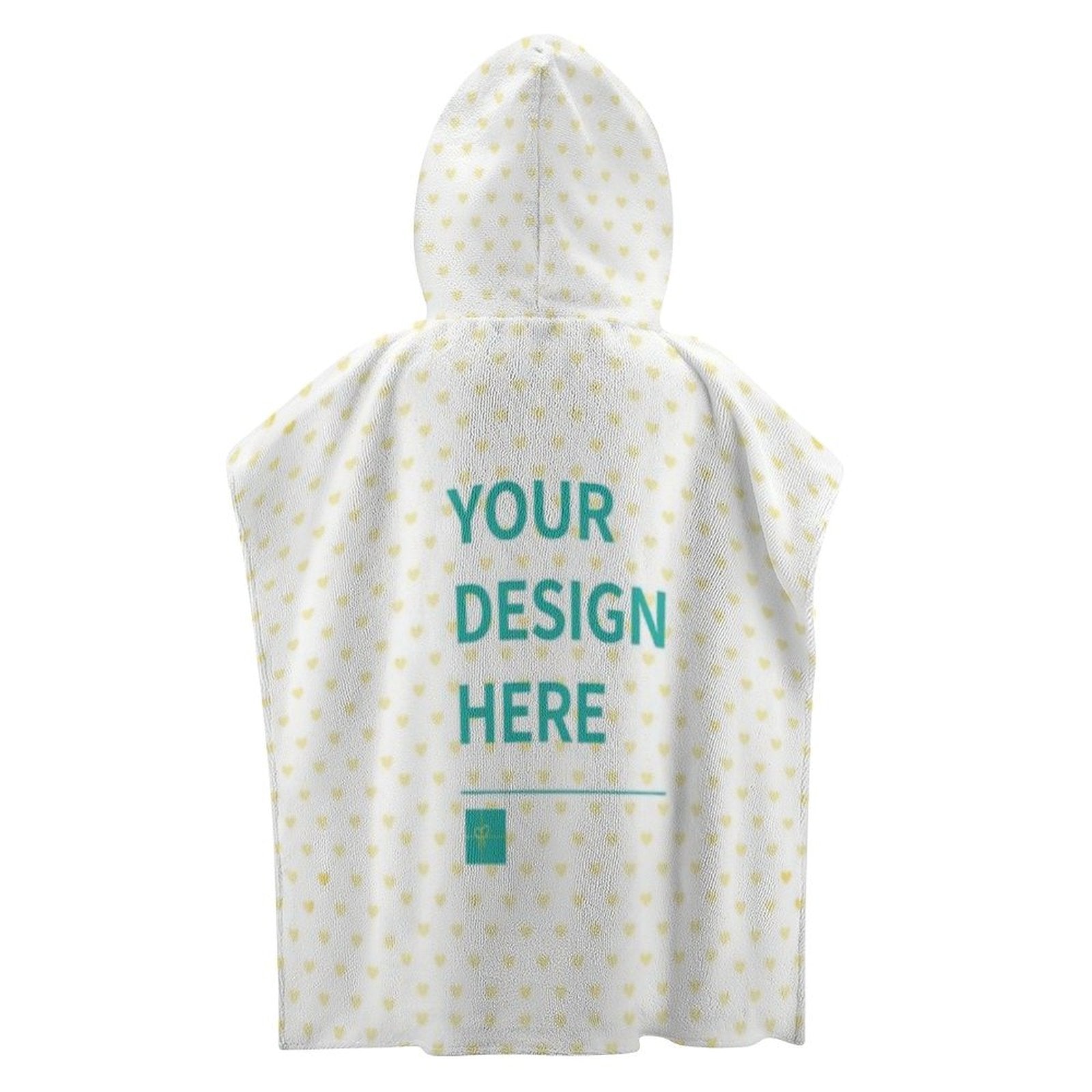 Customizable baby hooded towel for kids, with Your Design Here option. Great for bath, beach, pool. MyArtsyGift.