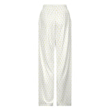 Custom pajama pants for men and women with yellow heart pattern. Personalized sleepwear at MyArtsyGift.