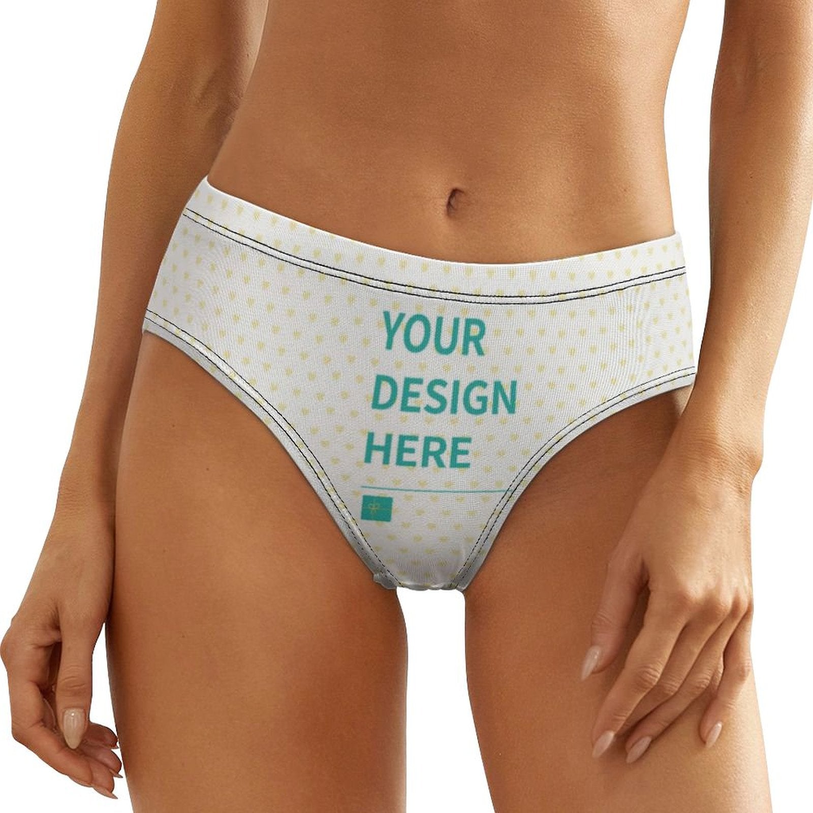 Custom Women's Underwear with Heart Pattern - YOUR DESIGN HERE, made of Milk Silk