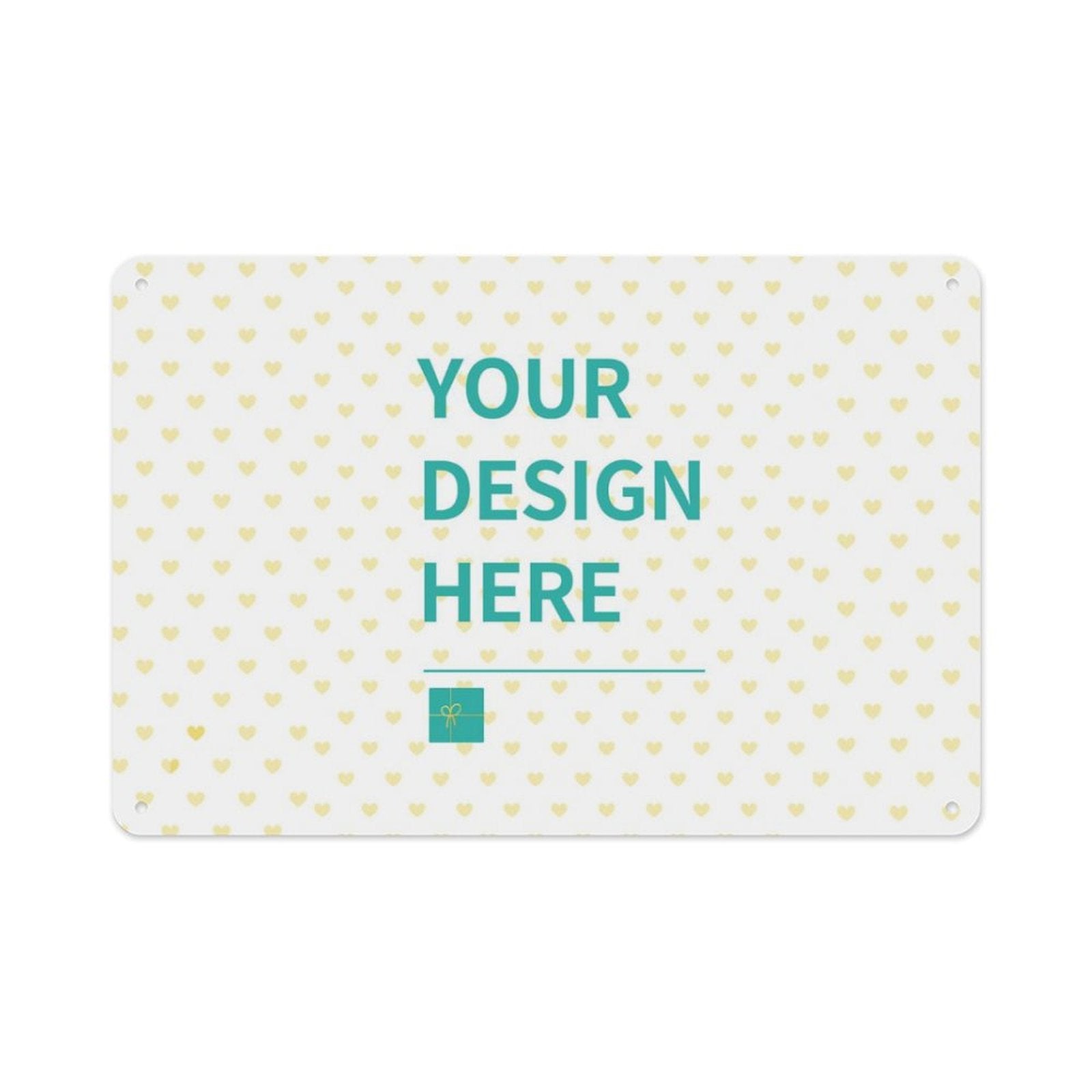 Personalized aluminum plaque with custom design and heart pattern for unique gifts