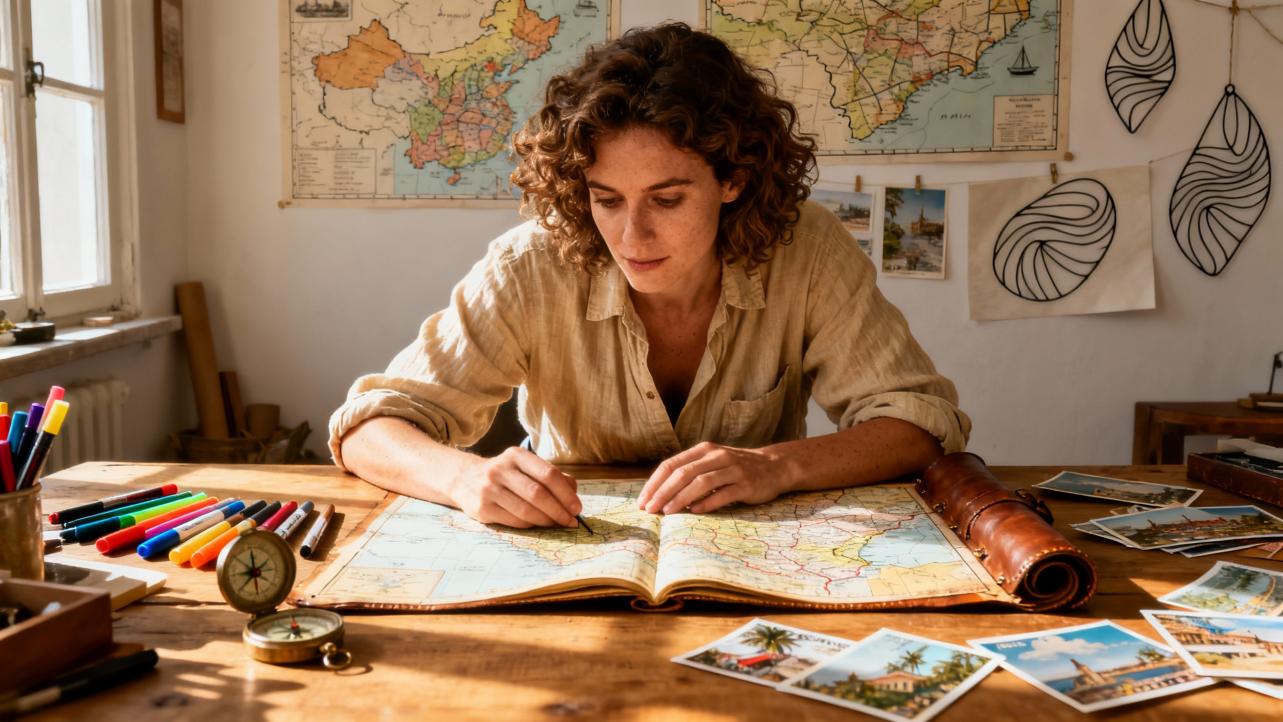 Transforming Travel Routes into Abstract Map Artwork Using AI