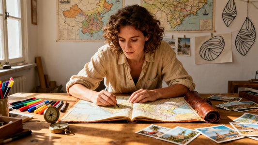 Transforming Travel Routes into Abstract Map Artwork Using AI