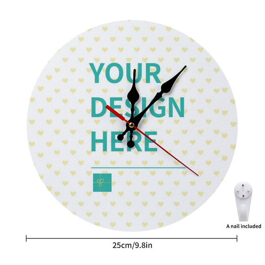 MyArtsyGift - Personalized Simplicity Wooden Wall Clock - Custom Circular Clock for Home, Kitchen Housewarming Gift, Made in USA