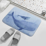 MyArtsyGift - Coral Velvet Bath Rugs Non Slip Door Rug Dries Quickly Floor Carpet for Bathroom Kitchen Dining Room Bedroom