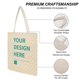 MyArtsyGift - Personalized Canvas Tote Bags for Women Custom Shopping Gift Bag for Women Girls