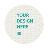 Customizable aluminum plaque with 'Your Design Here' text, heart pattern, and gift icon, perfect for personalized gifts.