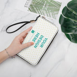 MyArtsyGift -  Custom Long Style Wallet Personalized Zipper Purse Credit Card Clutch for Men Women