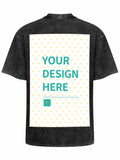 Custom 230g Washed Cotton T-Shirt - Back Print - Ships from Canada