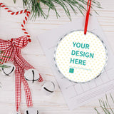 MyArtsyGift - Personalized Christmas Ornaments Custom Photo Crystal Glass Ornament Family, Pets, Baby's Xmas Decor