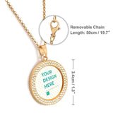 MyArtsyGift -  Creative Photo Necklace Personalized for Women Girl 18K Gold Plated Picture Pendant