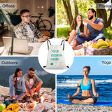 MyArtsyGift - Custom Drawstring Backpacks for Men Women Personalized Small Bag for Gym Beach Travel Sport