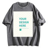MyArtsyGift - Custom Cotton T-Shirt for Men Personalized Short Sleeve Tee Made in USA