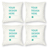 MyArtsyGift - Custom Pillow Case Set of 4 Personalized Polyester Throw Pillow Cases  for Bedroom, Living Room