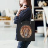 African Lion PU Leather Handbags - Ben Heine with Text anotherside