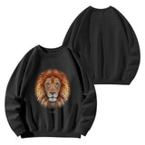 Ben Heine African Lion Art  Printing Adult Cotton Sweatershirt Unisex Adult Hoodie Midweight Fleece Sweatshirt