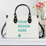 Personalized Crossbody Purses and Handbags for Women Customized Twill Faux Leather Tote Top Handle Bag