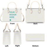 Personalized Crossbody Purses and Handbags for Women Customized Twill Faux Leather Tote Top Handle Bag