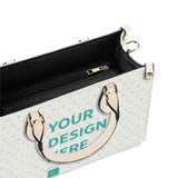 Personalized Crossbody Purses and Handbags for Women Customized Twill Faux Leather Tote Top Handle Bag