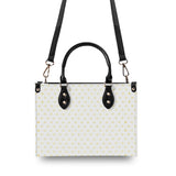 Personalized Crossbody Purses and Handbags for Women Customized Twill Faux Leather Tote Top Handle Bag