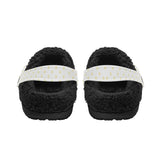 Black fleece lined winter clogs for men and women, waterproof slippers