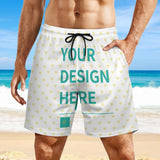 MyArtsyGift - Custom Men's Swim Trunks  with Compression Liner Personalized Bathing Suit Beach Swim Shorts