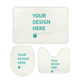 MyArtsyGift - Custom Bathroom Rug Set 3 Pieces Personalized Bath Mat Set