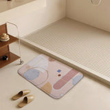 MyArtsyGift - Coral Velvet Bath Rugs Non Slip Door Rug Dries Quickly Floor Carpet for Bathroom Kitchen Dining Room Bedroom