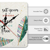 MyArtsyGift - Personalized Simplicity Wooden Wall Clock - Square Clock for Home, Kitchen Housewarming Gift, Made in USA