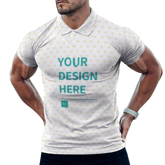 MyArtsyGift - Custom Shirt for Men Customized Polo Golf Shirts Design Your Own Personalized Tee