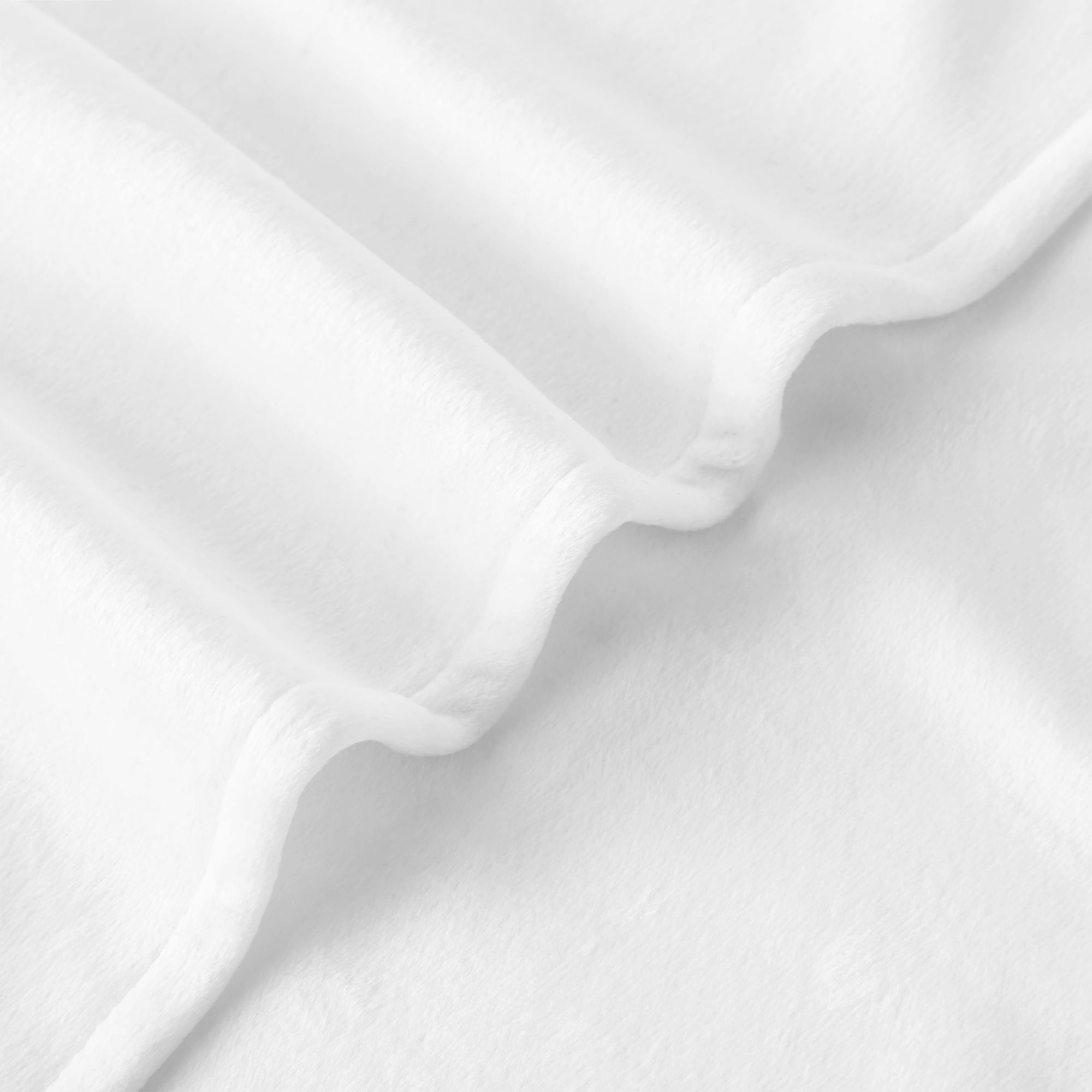 White soft baby blanket, plush flannel material, custom throw blanket for nursery