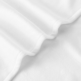 White soft baby blanket, plush flannel material, custom throw blanket for nursery