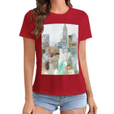 MyArtsyGift - Women's T-Shirt Graphic Print Short Sleeve Crewneck T-Shirt