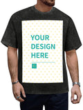 Custom 230g Washed Cotton T-Shirt - Front Print - Ships from Canada