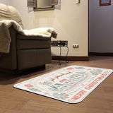 White Frosty Entrance Doormat for Indoor or Outdoor Use Rubber Floor Mat