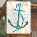 26126_d_On the Waves IV Tin Signs Anchor Metal Sign for Bathroom Home Decor (Made in USA)