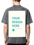 Custom 230g Washed Cotton T-Shirt - Back Print - Ships from Canada