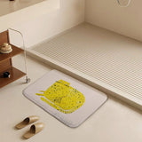 MyArtsyGift - Coral Velvet Bath Rugs Non Slip Door Rug Dries Quickly Floor Carpet for Bathroom Kitchen Dining Room Bedroom