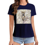 MyArtsyGift - Women's T-Shirt Graphic Print Short Sleeve Crewneck T-Shirt