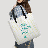 MyArtsyGift - Custom Tote Bag for Women Personalized PU Leather Shoulder Bag Handbag for Shopping Work