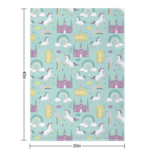 MyArtsyGift - Fleece Blanket Soft Cozy Warm Blanket for Bed, Sofa, Couch, Camping, and Travel 280g, Rainbow Dream Pattern. Made in USA