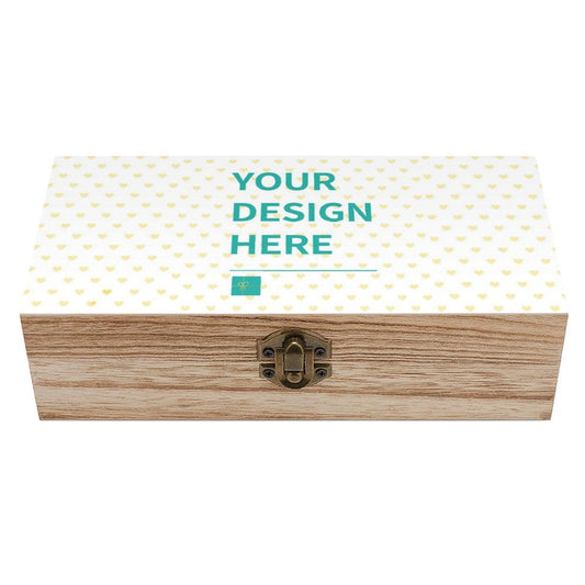 MyArtsyGift - Custom Wooden Storage Box Personalized Design  Wooden Box for Home Decor Storage