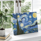 Starry Night canvas print by Van Gogh, blue and yellow starry sky on canvas wall art.