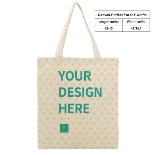 MyArtsyGift - Personalized Canvas Tote Bags for Women Custom Shopping Gift Bag for Women Girls